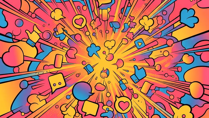 スマートフォンでヴォーン・トムリンソンの漫画を見て微笑む男性