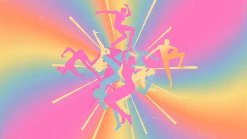 Surreal abstract image depicting bizarre human behavior