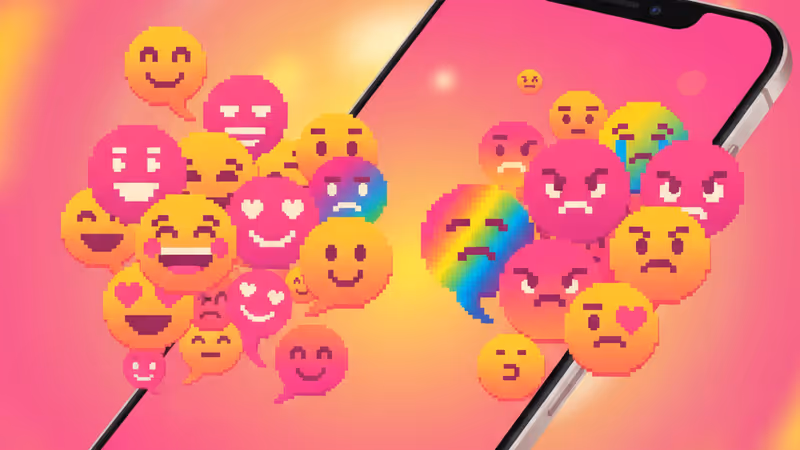 A person frustrated while looking at a text message