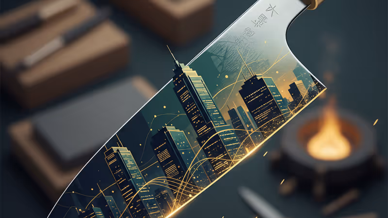 正在進行精細研磨的 Nenohi 日本頂級廚刀