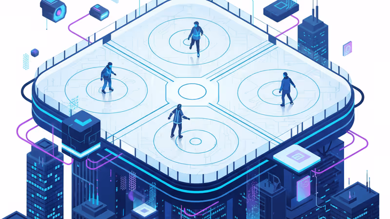 日本都市中心設置的合成樹脂溜冰場全景