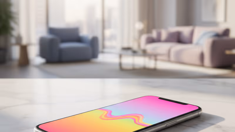 Smartphone displaying a long voice note duration