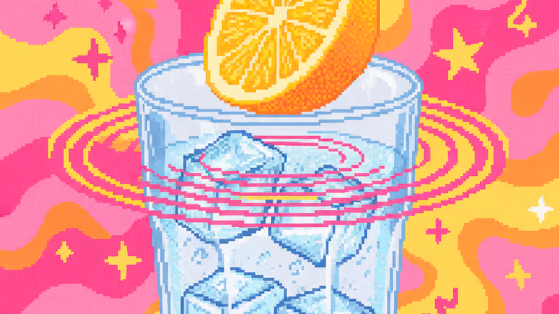 玻璃杯中浸泡在氣泡水中的新鮮檸檬片