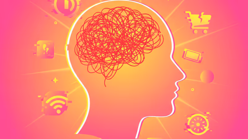 Abstract silhouette showing internal rage caused by daily annoyances