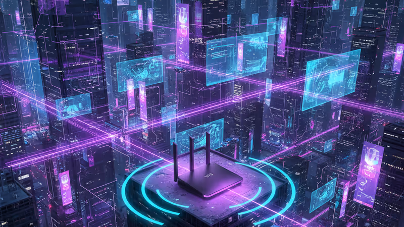 The ROG NeoCore concept router from Asus at CES 2026