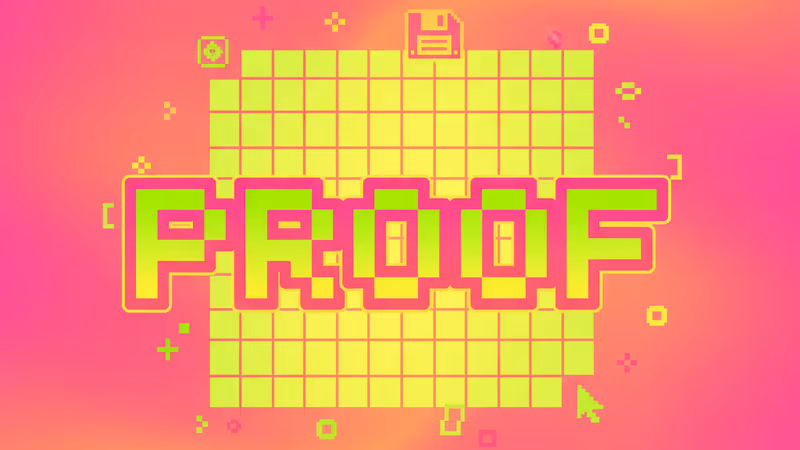 Wordleのゲーム画面に正解のPROOFが表示されている様子