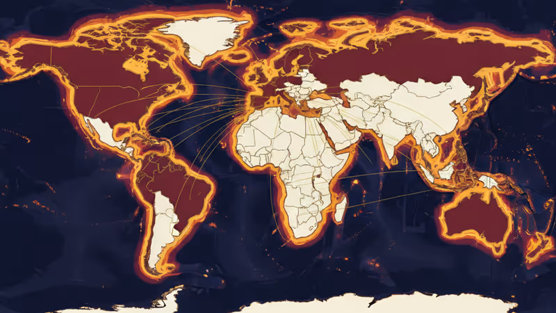 뜨거운 열기가 퍼지는 심해의 모습을 형상화한 이미지