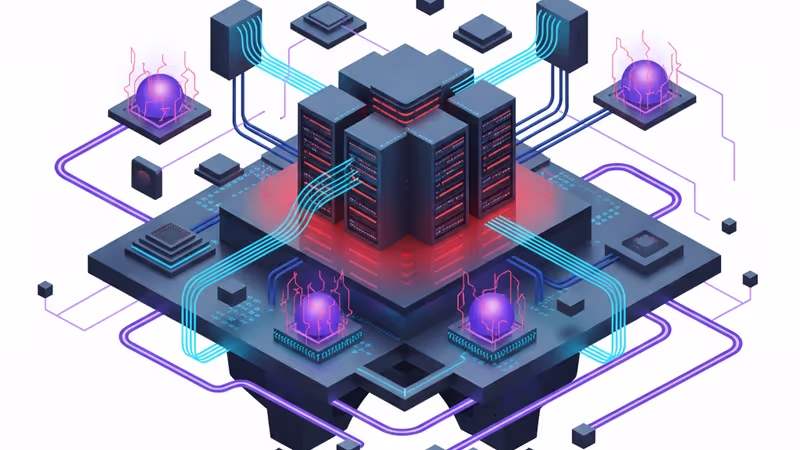 AI 윤리 위반과 경고 문구가 표시된 어두운 디지털 화면