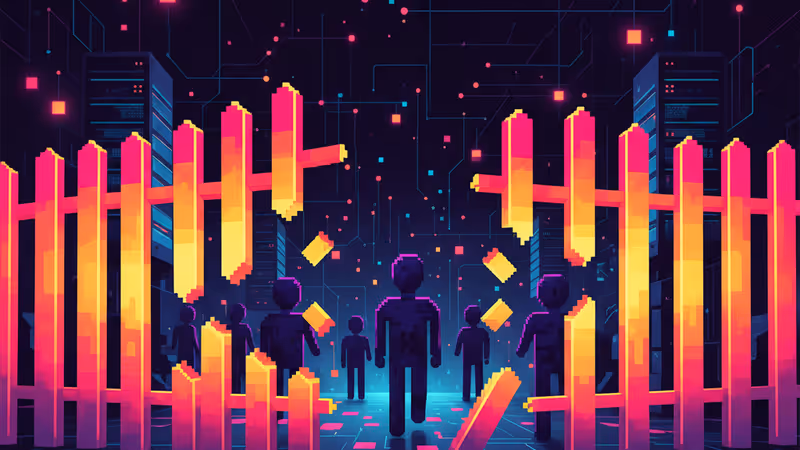 A broken digital shield representing AI safety failures in the xAI Grok controversy