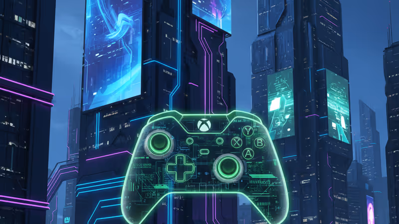 Xbox controller with digital cloud and ad-supported playback icons