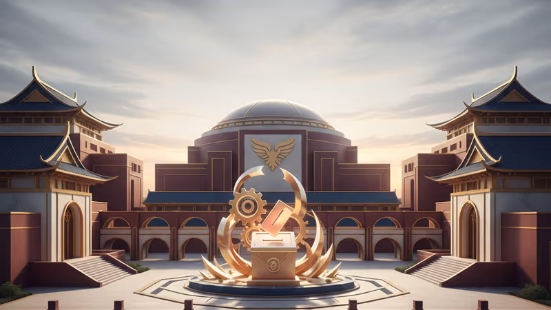 中国の山間に建つ豪華な違法別荘群の空撮画像