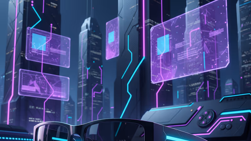 Xreal ROG AR 遊戲眼鏡的賽博龐克風格外型展示