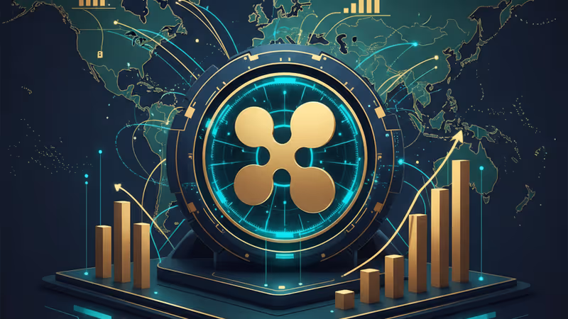 急騰するXRPコインと上昇するETF流入グラフのイメージ