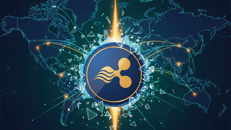 突破 2 美元大關的 XRP 數位代幣與金融圖表