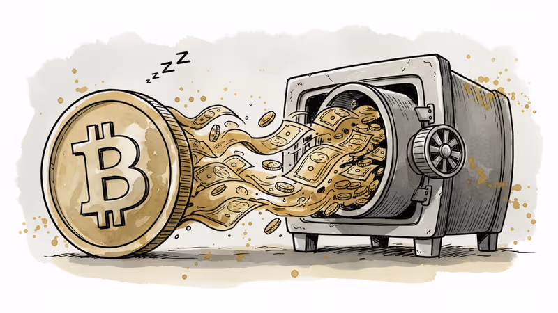 잠자는 비트코인이 은행계좌로 변한다