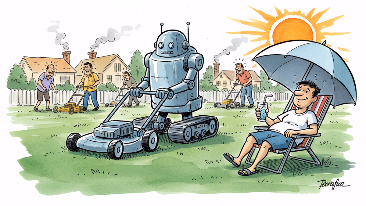 ロボット芝刈り機が変える夏の風景：アメリカで静かに進む庭仕事革命