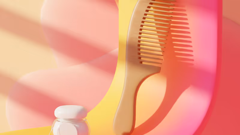 清潔なバスルームに並ぶ正しいケア用品のイメージ