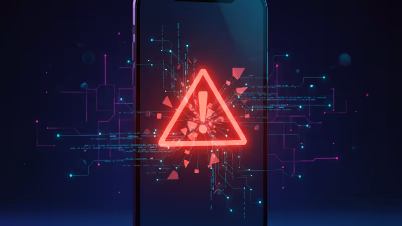 스마트폰 화면에 표시된 국가급 스파이웨어 공격 경고 메시지