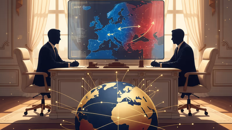 川普與澤倫斯基在佛羅里達州準備會晤的示意圖