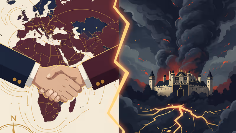 數位地圖上的無人機圖示與政治緊張氛圍