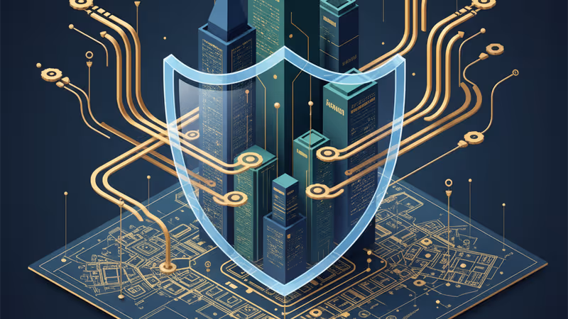 블록체인 데이터가 흐르는 투명한 정부 예산 상징 이미지